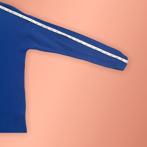 CCK STYLE indigo wool blend V-neck sweater - Picture 8 of 9